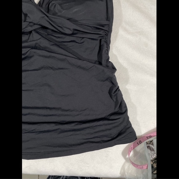 NEW $105 Sea Level Cross Front Tankini‎ Top in Black [SZ 10 US ] - Picture 7 of 12